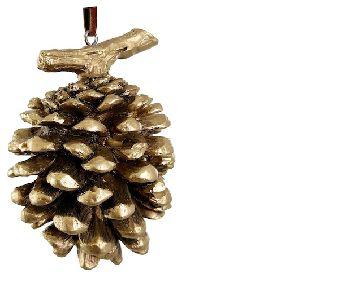 ORNAMENTO A CONO ORO CON RAMO 9,5CM ART.68584 ORNAMENTO A CONO ORO CON RAMO 9,5CM ART.68584
