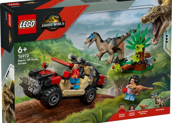 LEGO JURASSIC WORLD FUGA RAPTOR FUORISTRADA 76972