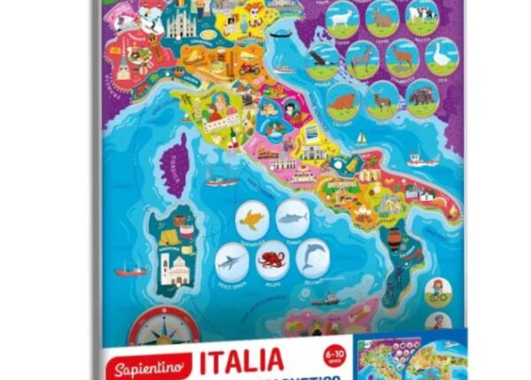 CLEMENTONI SAPIENTINO ITALIA PUZZLE MAGNETICO 16690