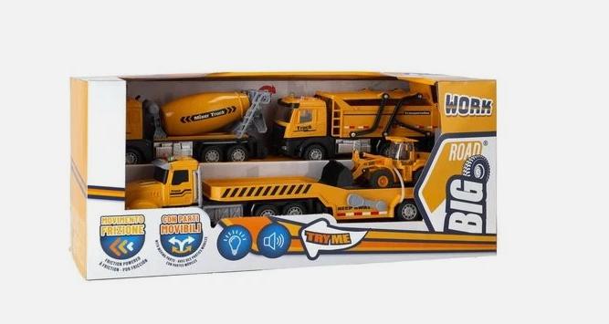 SET VEICOLI CANTIERE A FRIZIONE B/O L/S 4PZ TRYME SET VEICOLI CANTIERE A FRIZIONE B/O L/S 4PZ TRYME