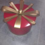 SCATOLA PACCO REGALO METALLO H26CM ROSSO ART.439651