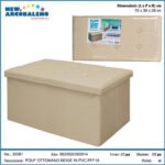 POUF OTTOMANO BEIGE IN PVC 76X38X38 CM PFF18 ART.35581
