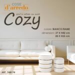 POUF CONTENITORE COZY BIANCO 28XH35 CM ART.748174