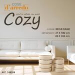 COZY POUF CONTENITORE BEIGE 28XH35 CM ART.748204