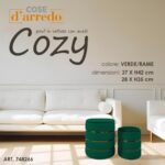COZY POUF CONTENITORE VERDE 37XH42 CM ART.748266