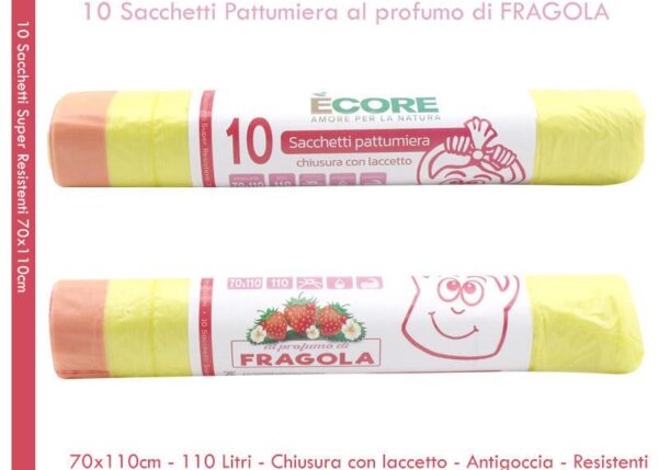 SACCHI SPAZZ.X 10 PZ 70X110 FRAGOLA