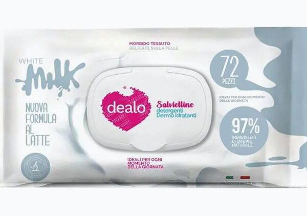 DEALO SALVIETTINE BABY 72PZ BIANCOLATTE