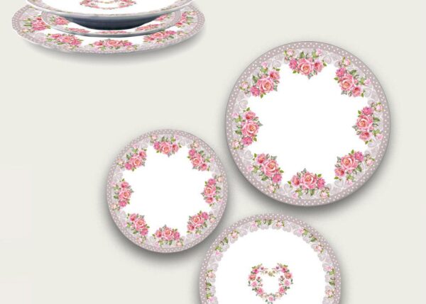 PIATTI SET 18PZ SHABY HEART ART.57918
