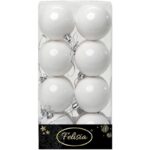 PALLE DI NATALE PLASTICA 6CM PZ.16 BIANCA LUCIDA ART.14301909