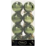PALLE DI NATALE PLASTICA 6CM PZ.16 VERDE ALBERO LUCIDE ART.14301947