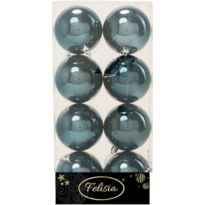 PALLE DI NATALE PLASTICA 8CM PZ.8 BLU NOTTE LUCIDA ART.14301978 PALLE DI NATALE PLASTICA 8CM PZ.8 BLU NOTTE LUCIDA ART.14301978