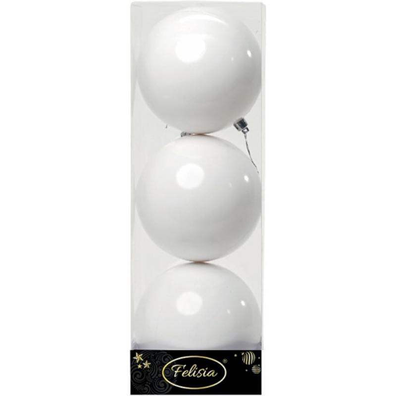 PALLE DI NATALE PLASTICA 10CM PZ.4 BIANCA LUCIDA ART.14302005 PALLE DI NATALE PLASTICA 10CM PZ.4 BIANCA LUCIDA ART.14302005