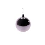 PALLA DI NATALE PLASTICA 15CM ARGENTO LUCIDA ART.02128