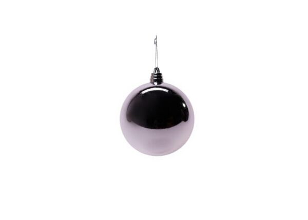 PALLA DI NATALE PLASTICA 15CM ARGENTO LUCIDA ART.02128