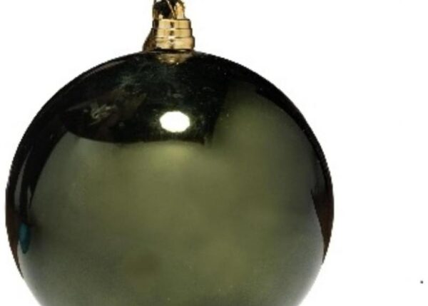 PALLA DI NATALE PLASTICA 15CM VERDE ALBERO LUCIDE ART.14302173