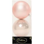 PALLE DI NATALE PLASTICA PZ.2 ASS. LUCIDE+OPACHE CIPRIA DIAM.12CM ART.14305563