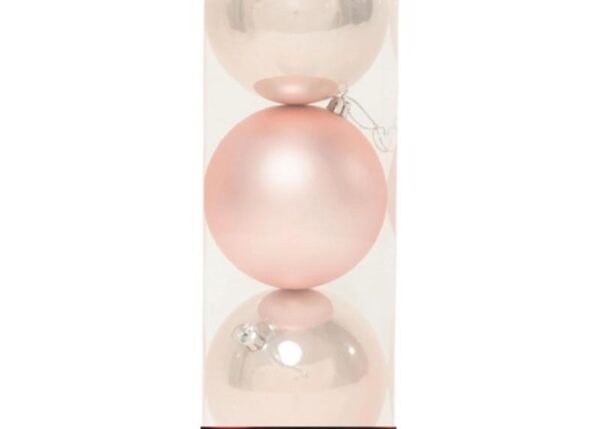 PALLE DI NATALE PLASTICA PZ.3 ASS. LUCIDE+OPACHE CIPRIA DIAM.10CM ART.14305648