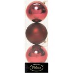 PALLE DI NATALE PLASTICA PZ.3 ASS. LUCIDE+OPACHE BURGUNDY DIAM.10CM ART.14305853