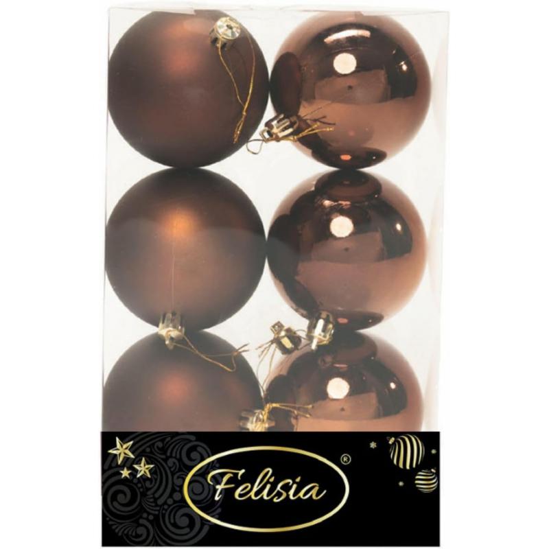 PALLE DI NATALE PLASTICA PZ.6 ASS. LUCIDE+OPACHE CAFFEE DIAM.8CM ART.14306171 PALLE DI NATALE PLASTICA PZ.6 ASS. LUCIDE+OPACHE CAFFEE DIAM.8CM ART.14306171