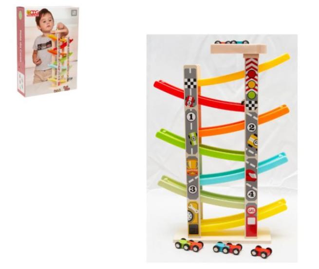 PISTA IN LEGNO CON 7 AUTO ODG1086 ART.530490008 PISTA IN LEGNO CON 7 AUTO ODG1086 ART.530490008