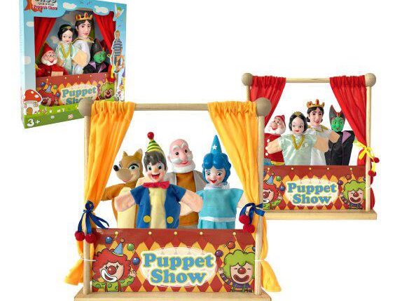 TEATRINO LEGNO 36X36 C/4 MARIONETTE ASSORTITE 7324 ODG1173 ART.530480511