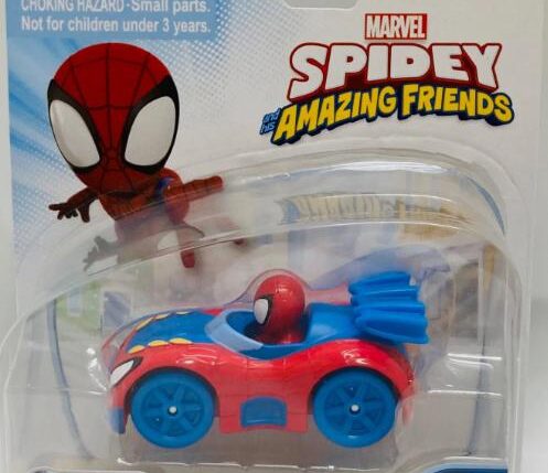 SPIDEY PERSONAGGIO 1:64 SPIDERMAN ROSSO CON VEICOLO ART.SFN0193