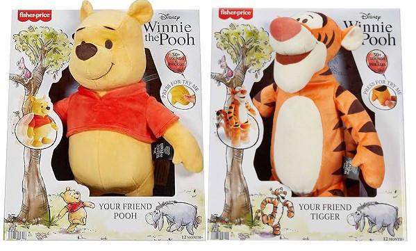 FISHER-PRICE PELUCHE DISNEY WINNIE THE POOH/TIGRO 30CM PARLA E SI MUOVE ITA HHL49