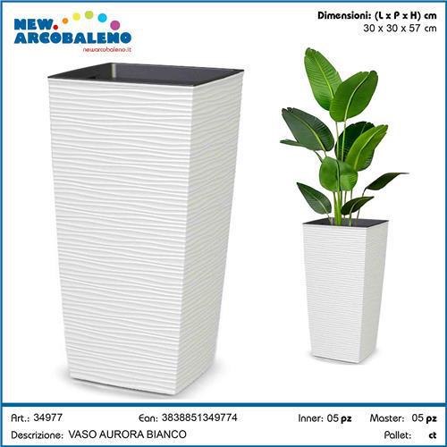 VASO AURORA QUADRO 30X30X57 BIANCO ART.34977 VASO AURORA QUADRO 30X30X57 BIANCO ART.34977
