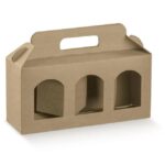 SCATOLA PORTAVASETTI 3 FORI 190 X 60 X 120 MM AVANA CONF.10 PZ