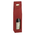 PORTABOTTIGLIE SINGOLO IN CARTONE CON MANIGLIA E FINESTRA FRONTALE COLORE SETA BORDEAUX MISURA 90X90X385CM 35348