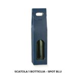 PORTABOTTIGLIE SINGOLO IN CARTONE COLORE BLU MISURA 90X90X385CM
