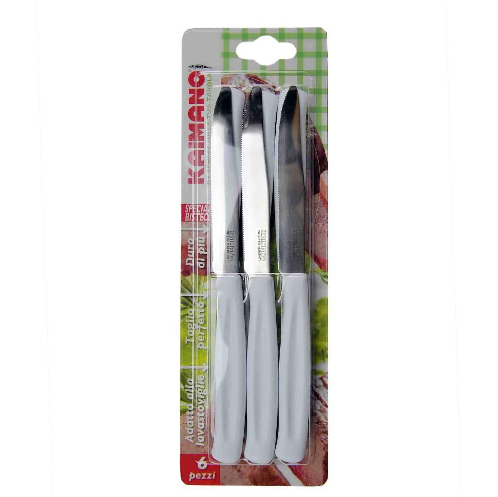 KAIMANO COLTELLI X 6 BIANCO BISTECCA KAIMANO COLTELLI X 6 BIANCO BISTECCA