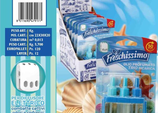 FATIGATI RICARICA X DIFFUSORE AMBIENTE TRIO OCEANO FRESC. 20 ML ART.47917