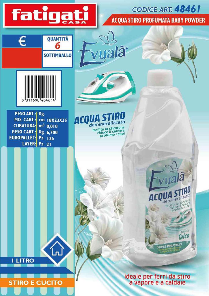FATIGATI ACQUA STIRO PROFUMATA 1LT BABY POWDER ART.48461 FATIGATI ACQUA STIRO PROFUMATA 1LT BABY POWDER ART.48461