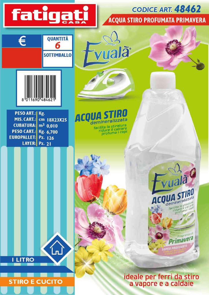 FATIGATI ACQUA STIRO PROFUMATA 1LT PRIMAVERA ART.48462 FATIGATI ACQUA STIRO PROFUMATA 1LT PRIMAVERA ART.48462