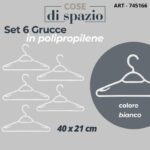 SET 6 GRUCCE BIANCHE IN PP 40X21 CM COD. ART. 745166 ART.745166