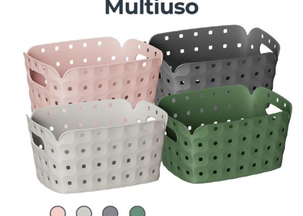 CESTINO LIVING MULTIUSO MEDIUM RETTANGOLARE CON MANIGLIE IN PP ART.746347