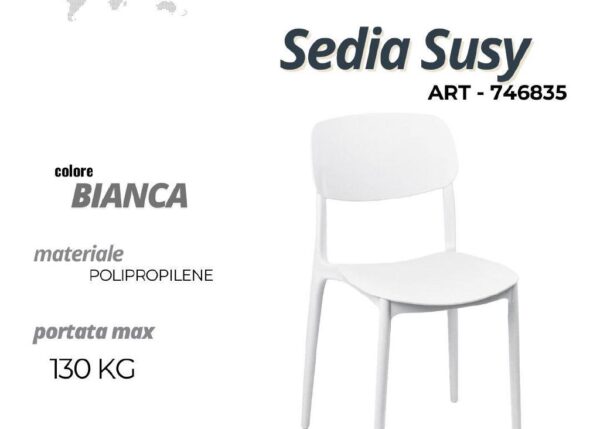 SEDIA IN POLIPROPILENE H78,5 SUSY BIANCA ART.746835