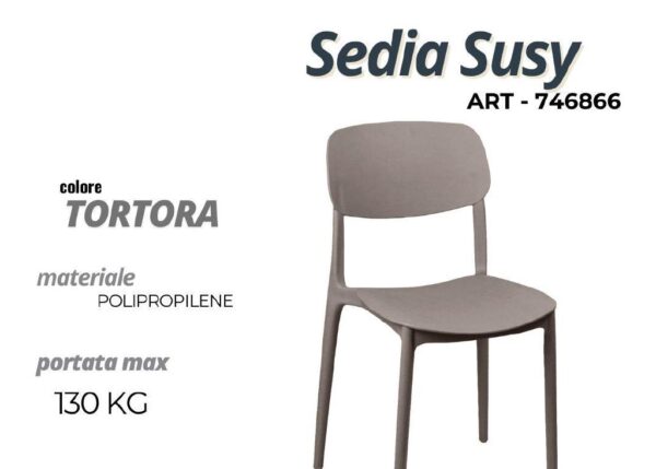 SEDIA IN POLIPROPILENE H78,5 SUSY TORTORA ART.746866