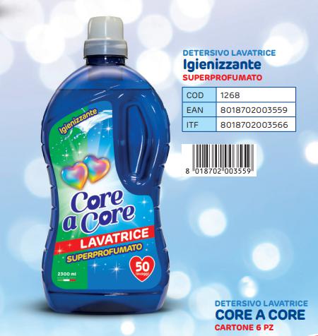 CORE A CORE LAVATRICE 50 LAV. 2,3LT IGIENIZZANTE CORE A CORE LAVATRICE 50 LAV. 2,3LT IGIENIZZANTE