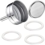 SET RICAMBIO UNIVERSALE PER CAFFETTIERA MOKA 12 TZ IMBUTO FILTRO GUARNIZIONE$