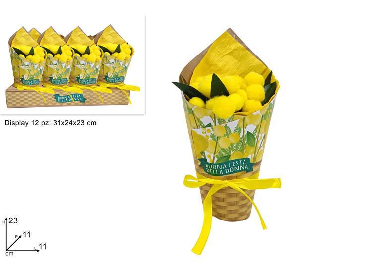 PIANTINA MIMOSA CON CARTONCINO E FIOCCO 2019068 ART.XAE18000011 PIANTINA MIMOSA CON CARTONCINO E FIOCCO 2019068 ART.XAE18000011