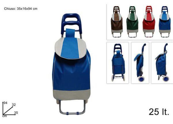 CARRELLO SPESA 25LT TESSUTO STRISCE 4 COL. ART.DEV16005421