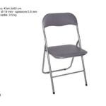 SEDIA PIEGHEVOLE IMBOTTITA GRIGIO ART.DEV18007331