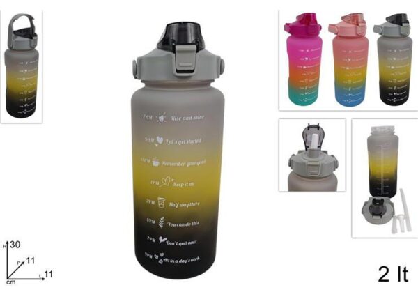 BORRACCIA MULTICOLOR 2LT CON MANICO 3 COL ART.DEV23018891