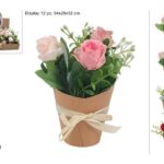 PIANTINA ROSE CON CARTONCINO 4COL IN DISPLAY ART.DEV24008471