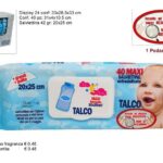 SALVIETTINE DETERGENTI BABY 40PZ 42GR TALCO ART.DEV24019111
