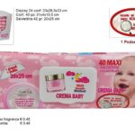 SALVIETTINE DETERGENTI BABY 40PZ 42GR CREMA ART.DEV24019151