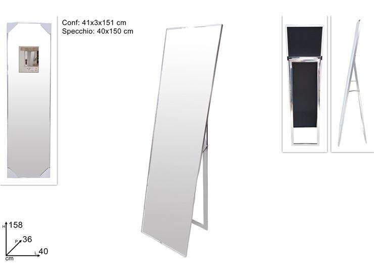 SPECCHIO 40 X 150 CORNICE METALLO SILVER ART.DEV24020041 SPECCHIO 40 X 150 CORNICE METALLO SILVER ART.DEV24020041