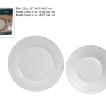 SERVIZIO PIATTI 12PZ PORCELLANA BIANCO A RILIEVO (F. 4.90) ART.DEV25006161